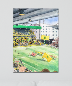 Norwich City Stadium Aluminium Wall Art Metal Sign By Sam Edwards Artist