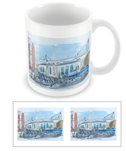 Chelsea Stadium Water Colour Mug Cup By Sam Edwards Artist