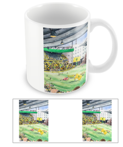 Norwich City Stadium Water Colour Mug Cup By Sam Edwards Artist