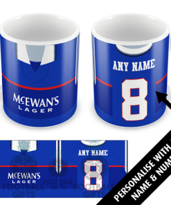 Personalised Rangers Retro Kit Home 1998 Mug