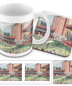 Charlton Stadium Water Colour Mug and Coaster Set By Sam Edwards Artist