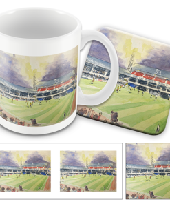 The Baseball Ground Water Colour Mug and Coaster Set By Sam Edwards Artist