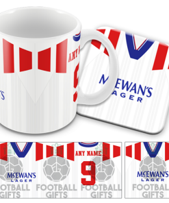 Rangers Retro Kit Mug and Coaster Set Away 1992