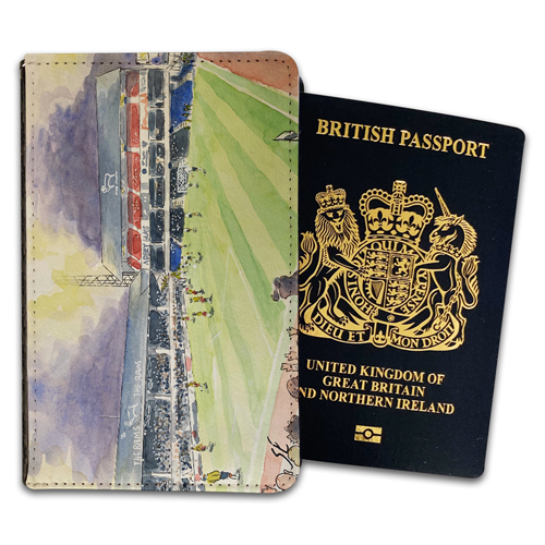 The Baseball Ground Water Colour Passport Holder By Sam Edwards Artist