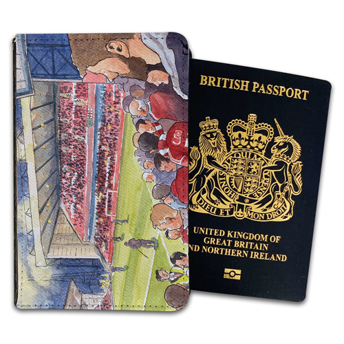 Nottingham Forest Stadium Water Colour Passport Holder By Sam Edwards Artist