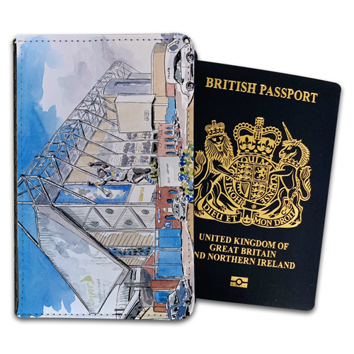 Leeds Utd Stadium Water Colour Passport Holder By Sam Edwards Artist