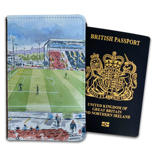 Lincoln City Stadium Water Colour Passport Holder By Sam Edwards Artist