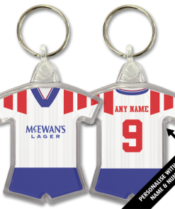 Rangers Classic Kits Away 1992 Retro Shirt Keyring