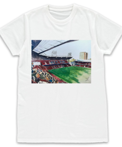 West Ham Utd Stadium Water Colour White T-Shirt By Sam Edwards Artist