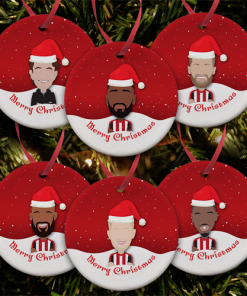 Brentford 2023-24 Christmas Tree Decoration Ceramic Bauble Pack Of 6