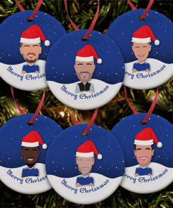 Leicester 2023-24 Christmas Tree Decoration Ceramic Bauble Pack Of 6