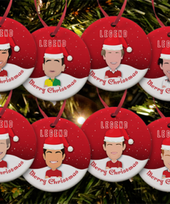 Man Utd Legends Christmas Tree Decoration Ceramic Bauble Pack Of 8