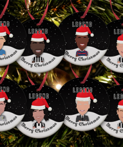 Newcastle Utd Legends Christmas Tree Decoration Ceramic Bauble Pack Of 8