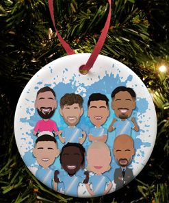 Man City 2025-26 Splash Christmas Tree Decoration Bauble Vector Heroes