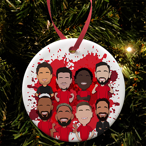 Man Utd 2025-26 Splash Christmas Tree Decoration Bauble Vector Heroes