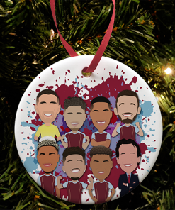 Aston Villa 2025-26 Splash Christmas Tree Decoration Bauble Vector Heroes
