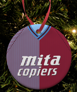 Aston Villa Retro Home 1988 Christmas Tree Decoration