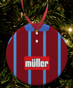 Aston Villa Retro Home 1994 Christmas Tree Decoration