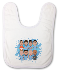 Man City Baby Bib Vector Heroes 2024-25