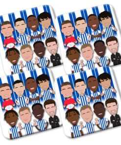 Brighton 2024-25 Vector Heroes Coasters Pack Of 4