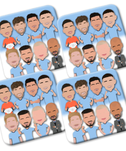 Man City 2024-25 Vector Heroes Coasters Pack Of 4
