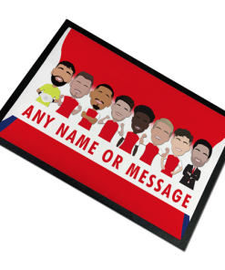 Arsenal 2024-25 Vector Heroes Personalised Door Floor Mat