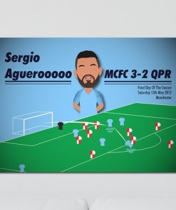 Famous Goals Aluminium Wall Art Man City Aguero