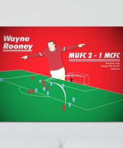 Famous Goals Aluminium Wall Art Man Utd Rooney