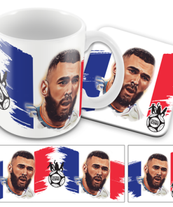 Football Icons Benzema France Mug and Coaster Set