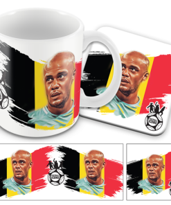 Football Icons Kompany Belgium Mug and Coaster Set