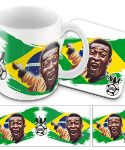 Football Icons Pele Brazil Mug and Coaster Set