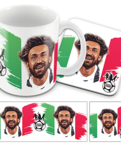Football Icons Pirlo Italy Mug and Coaster Set