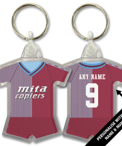 Aston Villa Home 1988 Classic Kits Retro Shirt Keyring