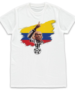 Cult Heroes White T-Shirt Asprilla Colombia
