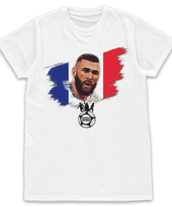Football Icons White T-Shirt Benzema France