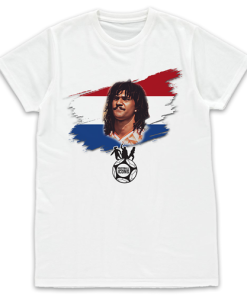 Football Icons White T-Shirt Gullit Netherlands