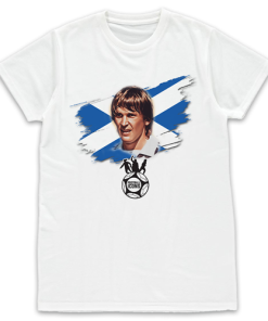 Football Icons White T-Shirt Kenny Dalglish Scotland