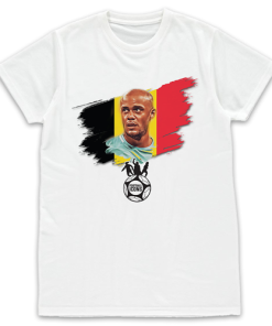 Football Icons White T-Shirt Kompany Belgium