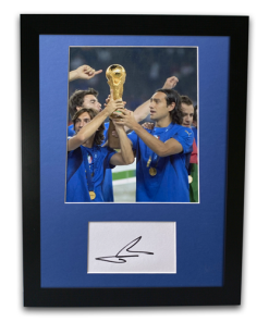 Alessandro Nesta Italy Legend Hand Signed Autographed 16x12 Framed Photo Mount