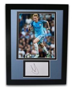 Kevin De Bruyne Man City Hand Signed Autographed 16x12 Framed Photo Mount