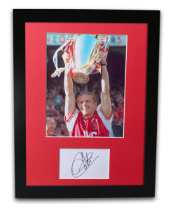 Emmanuel Petit Arsenal Hand Signed Autographed 16x12 Framed Photo Mount