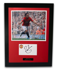 Carlos Tevez Man Utd Hand Signed Autographed 16x12 Framed Photo Mount