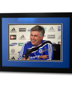 Carlo Ancelotti Chelsea Hand Signed Autographed 16x12 Framed Photo