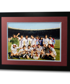 West Ham Utd FA Cup Winners 1980 Hand Signed Photo x12 Football Autograph 20x16 Inches Framed