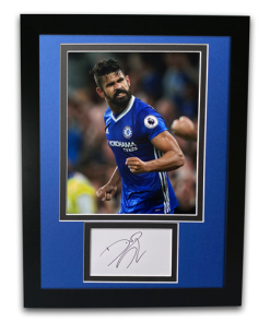 Diego Costa Chelsea Hand Signed Autographed 16x12 Framed Photo Mount