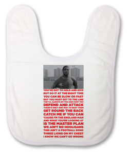 John Barnes Rap World In Motion Lyrics England 1990 World Cup Baby Bib