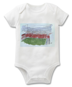 Sunderland Stadium Of Light Water Colour Baby Grow By Sam Edwards Artist