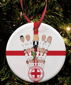 England Ladies European Champions 2022 Christmas Tree Decoration Bauble Design 2