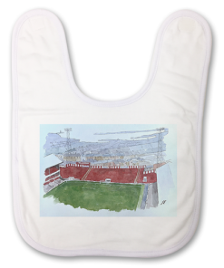 Sunderland Stadium Of Light Water Colour Baby Bib Sam Edwards Artist