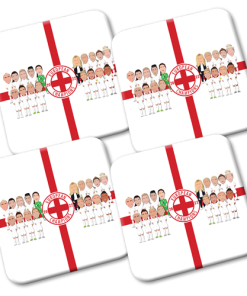 England Ladies European Champions 2022 Coasters x4 Design 1